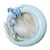 Blue 3x4 Resin Round Picture Frame Tulip Baby Nursery Decor Photo Frame Tabletop Display