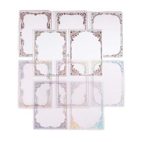 20 Pcs PVC Transparent Paper Picture Frame Vintage Floral Collage Scrapbooking Supplies for Journal Diary Planner