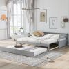 Twin or Double Twin Daybed with Trundle; Gray