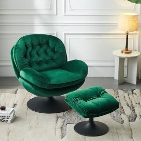 Swivel Leisure chair lounge chair velvet green color