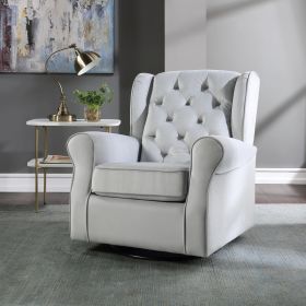 Zeger Swivel Chair w/Glider ; Gray Fabric LV00924