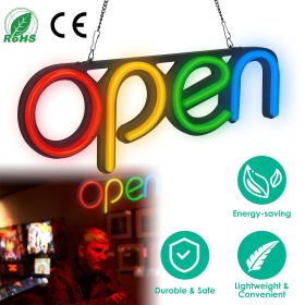 Neon Open Sign Light 15.75x6in Business Store CafâˆšÂ© Restaurant Bar Lighting