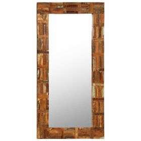 Wall Mirror Solid Reclaimed Wood 23.6"x47.2"