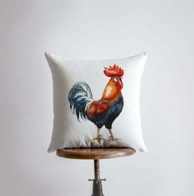 Watercolor Rooster Looking Right | Brid Print | Bird DâˆšÂ©cor | Accent Pillow Cover | Throw Pillow Covers | Pillow | Room DâˆšÂ©cor | Bedroom DâˆšÂ©cor