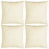 Throw Pillows 4 pcs Cream 15.7"x15.7" Fabric