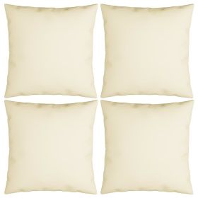 Throw Pillows 4 pcs Cream 15.7"x15.7" Fabric