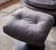 Swivel Leisure chair lounge chair velvet grey color