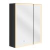 30 X 30 Inch LED Lighted Medicine Cabinet with Mirror for Bathroom Double Door Surface Wall Mount Flip-Out Magnifying Mirror Door Storage Defogger 3 C