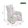 [Video] Welike 25.6"W Modern Accent High Backrest Living Room Lounge Arm Rocking Chair; Two Side Pocket