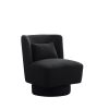 23.6"W Swivel Accent Chair and Comfy Accent Sofa Chair for Living Room; 360 Degree Club Chair; Leisure Chair for Bedroom Living Room Lounge Hotel Offi