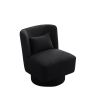 23.6"W Swivel Accent Chair and Comfy Accent Sofa Chair for Living Room; 360 Degree Club Chair; Leisure Chair for Bedroom Living Room Lounge Hotel Offi