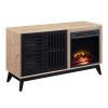 Gamaliel Fireplace in Oak &amp; Espresso Finish AC00849