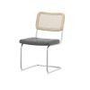 Set of 4; Leather Dining Chair with High-Density Sponge; Rattan Chair for Dining room; Living room; Bedroom; Gray