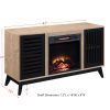 Gamaliel Fireplace in Oak &amp; Espresso Finish AC00848