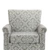 Mid-Century Modern Accent Chair; Linen Armchair w/Tufted Back/Wood Legs; Upholstered Lounge Arm Chair Single Sofa for Living Room Bedroom; Grey