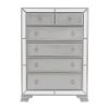 Modern Traditional Style 1pc Bedroom Chest of Drawers Embossed Textural Fronts Silver Finish