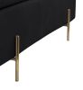 Emma Black Velvet Storage Bench with Metal Legs