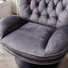 Swivel Leisure chair lounge chair velvet grey color