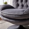 Swivel Leisure chair lounge chair velvet grey color