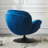 Swivel Leisure chair lounge chair velvet blue color