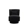 23.6"W Swivel Accent Chair and Comfy Accent Sofa Chair for Living Room; 360 Degree Club Chair; Leisure Chair for Bedroom Living Room Lounge Hotel Offi