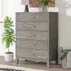 Modern Concise Style Solid wood Grey grain Five-Drawer Chest