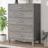 Modern Concise Style Solid wood Grey grain Five-Drawer Chest