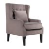 Vanbow.Modern chair with backrest; Bedroom; Living room; Reading chair(Brown)