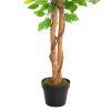 6FT Solid Wood 1260 Leaves Truncated Banyan Tree Simulation Tree Green