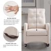 [Video] Welike 25.6"W Modern Accent High Backrest Living Room Lounge Arm Rocking Chair; Two Side Pocket