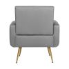 Vanbow.Technology cloth Simple and Fashionable Metal Foot single back Chair; Suitable for Bedroom; Living room and Office(Dark Gray+Technology cloth)