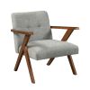 Pelorus Wood Armchair with Z-shaped Legs