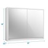 Wall Mounted Bathroom Cabinet Double Mirror Door Shelf