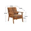 Leisure Chair with Solid Wood Armrest and Feet; Mid-Century Modern Accent chair; for Living Room Bedroom Studio chair