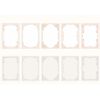 20 Pcs PVC Transparent Paper Picture Frame Vintage Floral Collage Scrapbooking Supplies for Journal Diary Planner