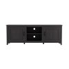 TV Stand Storage Media Console Entertainment Center; Tradition Black; with doors