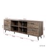 TV Stand 2 side cabinets & 1 shelf Large Storage Cabinet for Living Room Bedroom; Espresso