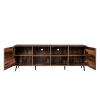 TV Stands 2 side cabinets & 1 shelf Large Storage Cabinet for Living Room Bedroom; Walnut