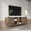 TV Stand 2 side cabinets & 1 shelf Large Storage Cabinet for Living Room Bedroom; Espresso