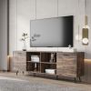 TV Stand 2 side cabinets & 1 shelf Large Storage Cabinet for Living Room Bedroom; Espresso