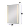 30x20 inch LED Bathroom Medicine Cabinet Surface Mounted Cabinets With Lighted Mirror White Right Open