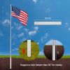 25 ft Al Flag Pole w/ US Flag and Ball