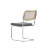 Set of 2; Leather Dining Chair with High-Density Sponge; Rattan Chair for Dining room; Living room; Bedroom; Gray