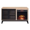 Gamaliel Fireplace in Oak &amp; Espresso Finish AC00849