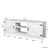 MDF TV stand with storage cabinet; White