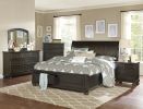 Transitional Design Nightstand Grayish Brown Finish Two Dovetail Drawers Bun Feet Wooden Furniture