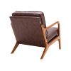 COOLMORE Wood Frame Armchair; Modern Accent Chair Lounge Chair for Living Room