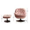 Swivel Leisure chair lounge chair velvet pink color