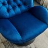 Swivel Leisure chair lounge chair velvet blue color