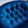 Swivel Leisure chair lounge chair velvet blue color